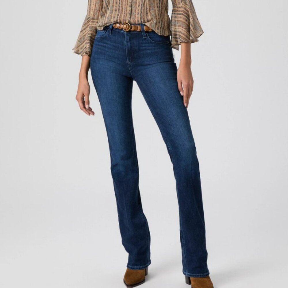 PAIGE High Rise Manhattan Bootcut Jean Size 25